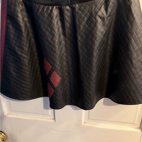 Batman Black Quilted Skirt with Red Diamonds - Picture 1 of 4